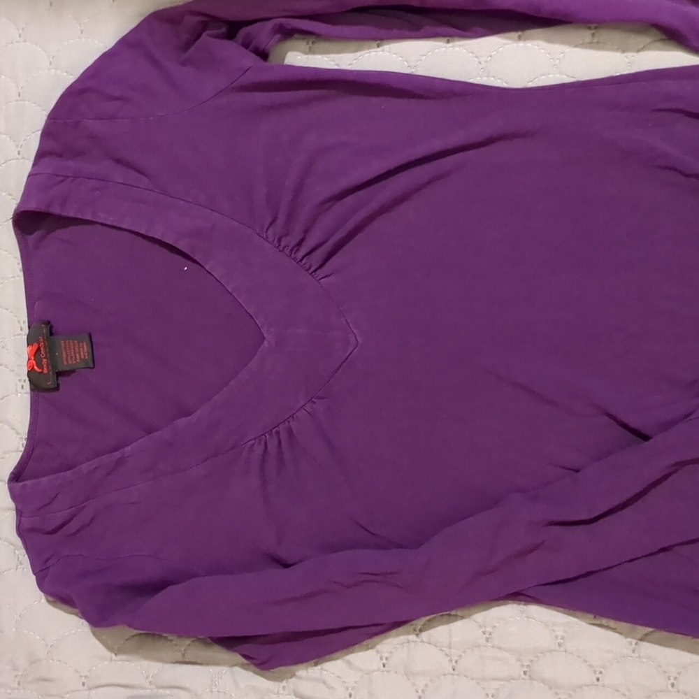 Body Central Purple Long Sleeve Top